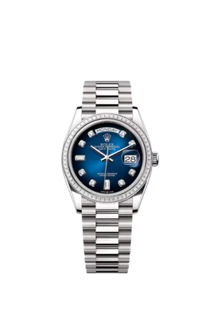 أويستر، ٣٦ مم، من الذهب الأبيض والألماس الرقم المرجعي 128399TBR